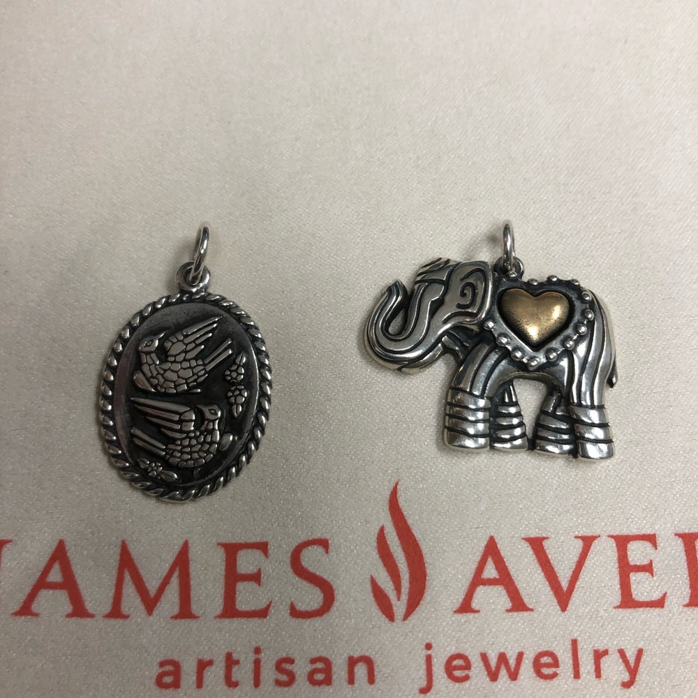 Retired James Avery Birds pendant